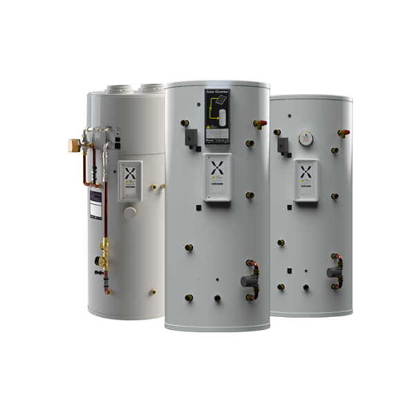 The iHP X, Solar X and Mixergy X hot water cylinders